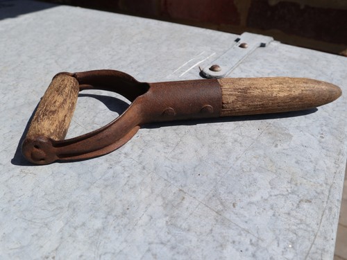 Vintage wooden garden dibber - vintage,