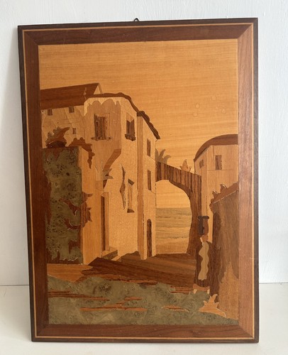 Vintage wooden inlay - wooden, marquetry