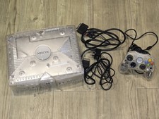 Microsoft Xbox Original Crystal Clear Transparent Console + Controller + Cables