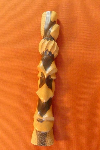 Hand carved wooden totem - hand,