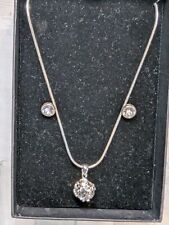 Marks And Spencer Attractive Necklace And Earrings Set Sparkly Dainty Present 