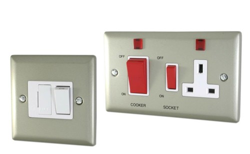 Volex satin chrome 45a - chrome, cooker