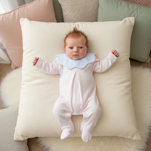 Baby girl cotton sleepsuit - baby,