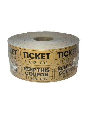 Gold raffle tickets x1000 - gold,