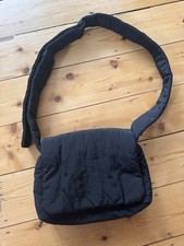 Cool Zara Padded Side Bag Small Messenger Black Nylon