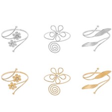 Flower/Leaf Arm Cuff Bracelet Fashion Metal Arm Bands Open Arm Bracelet Ornament