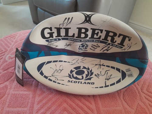 Signed scotland rugby ball - rugby,
