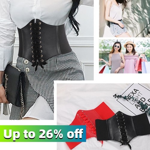 Women ladies wide corset belt - wide,