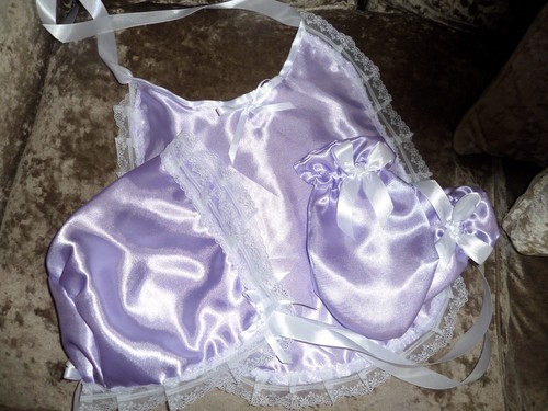 Adult baby sissy - lilac, bonnet