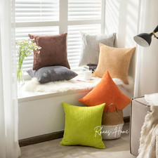 Premium Quality Decorative Corduroy Cushion Covers Home Sofa 18" 20" 22"
