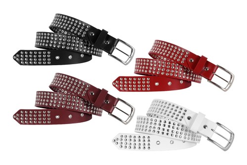 Unisex silver studded leather - silver,