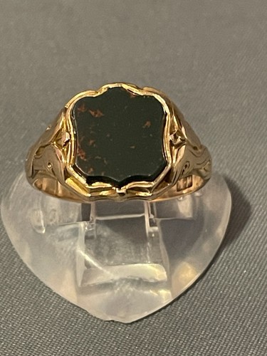 15ct bloodstone signet - 15ct,