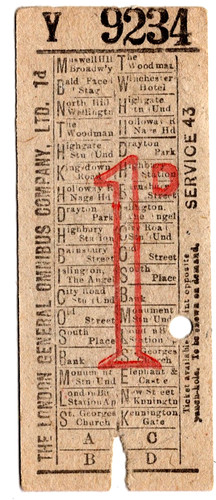 Bus ticket london general - london,