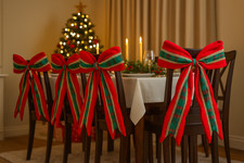 Christmas Dining Chair Bow 4pc