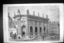 Old 1866 National Provincial Bank England Threadneedle Bishopsgate St Victorian