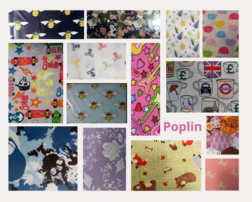 Cotton poplin fabric various - cotton,