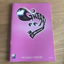 Grease Programme 2008 Piccadilly Theatre London 