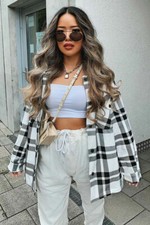 Womens Check Fleece Casual