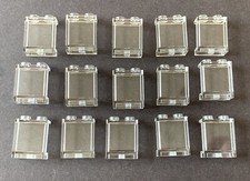 15 x LEGO 2 x 2 Clear Panels / Windows - Part 87552 - Train / Bus