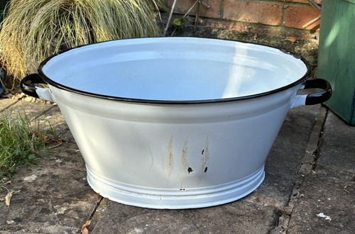 Vintage white enamel - white,