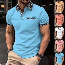 Men's Plaid Patchwork Business