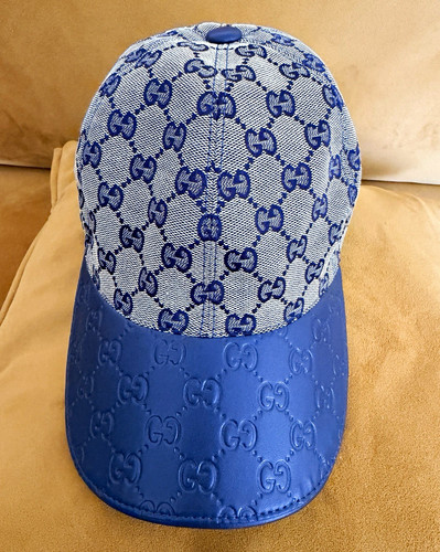 Gucci men blue canvas - men's,