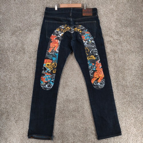 Evisu jeans 34x34 dark blue - evisu,