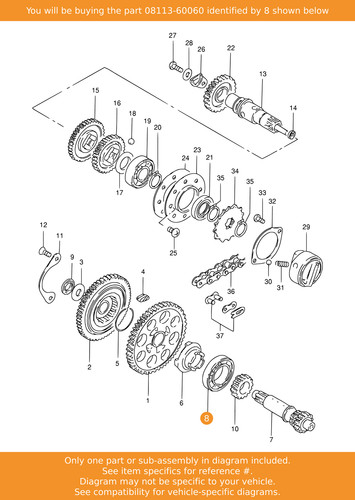 Suzuki bearing 08113 60060 - bearing,, 08113-60060