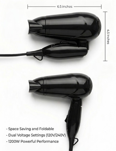 Travel hairdryer foldable - travel,