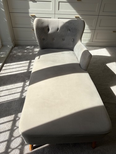 Grey velvet small - small, chaise