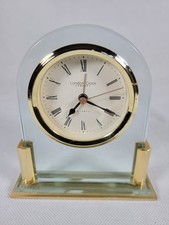 London Clock Company Mantle Clock Glass Quartz 12.8cm High Rare Prop 