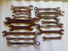 Job lot old rusty spanners - lot,