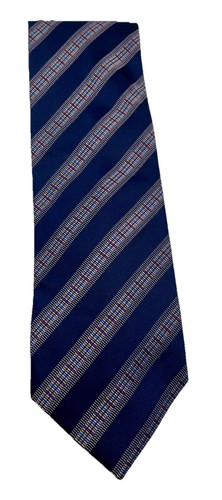 100 silk tie navy purple - 100%,