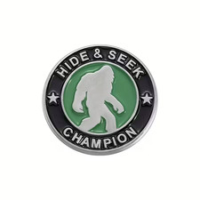 New Hide and Seek Champion Bigfoot Gift Metal Enamel Pin Badge