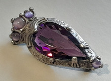 Vintage Silver Tone Miracle Luckenbooth Brooch - Signed