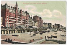 Brighton Sussex Metropole and Grand Hotels - Pre WWI Postcard X08
