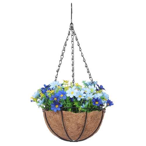 Fake flower hanging basket - flower,