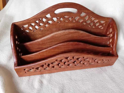 Vintage wooden filigree office - vintage,