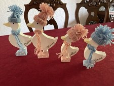 Personlised Wooden Duck With Wellies 