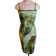 Just In Time VTG 90s Creation Of Adam Regency Art Michelangelo Novelty Dress S