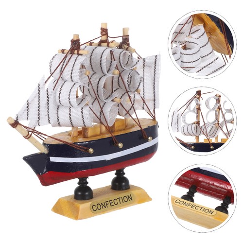 Decorative wooden sailing boat - decorative,