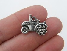 BULK 50 Tractor charms antique silver tone TT3 - SALE 50% OFF