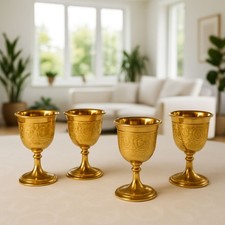 4Pcs Mini Vintage Wine Goblets