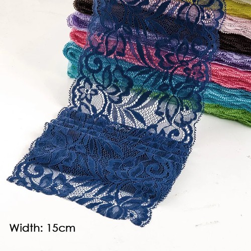 15cm elastic stretch lace trim - stretch,