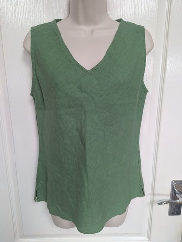 Cut loose linen - linen, sleeveless