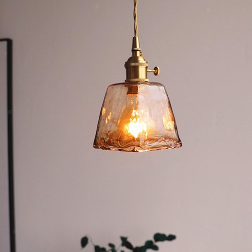 Modern glass pendant lamp - glass,