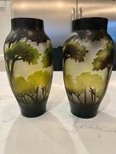 Pair Vintage Art Nouveau Cameo