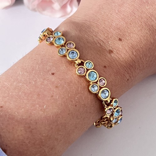 Swarovski gold plated - gold, pink