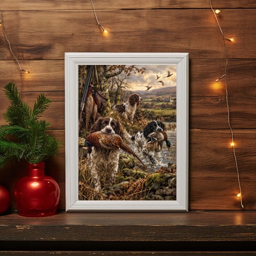 Spaniel pheasant shooting - pheasant,