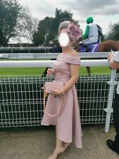 Blush Pale Pink Rose Gold Fascinator On Band Classy Ladies Day Races Style Roses